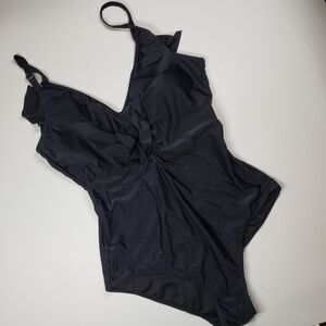 Nicole Miller one-piece black swimsuit size XL